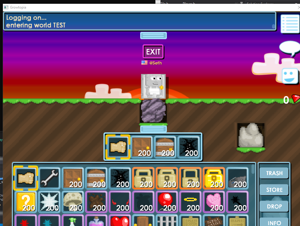 First generated Growtopia world