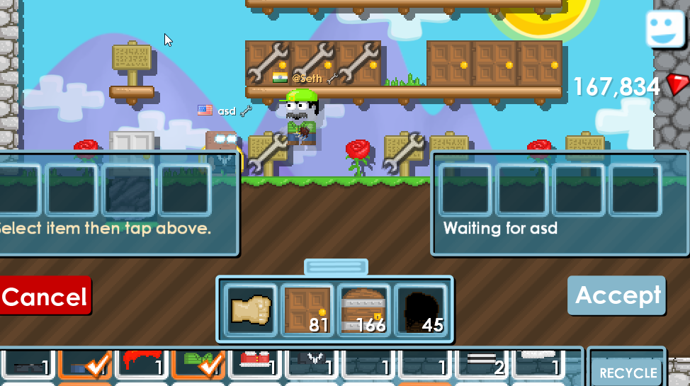 First version of the trade system